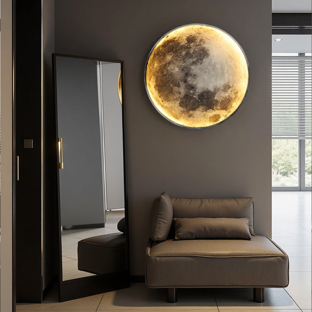 Modern Round Moon Wall Lamp
