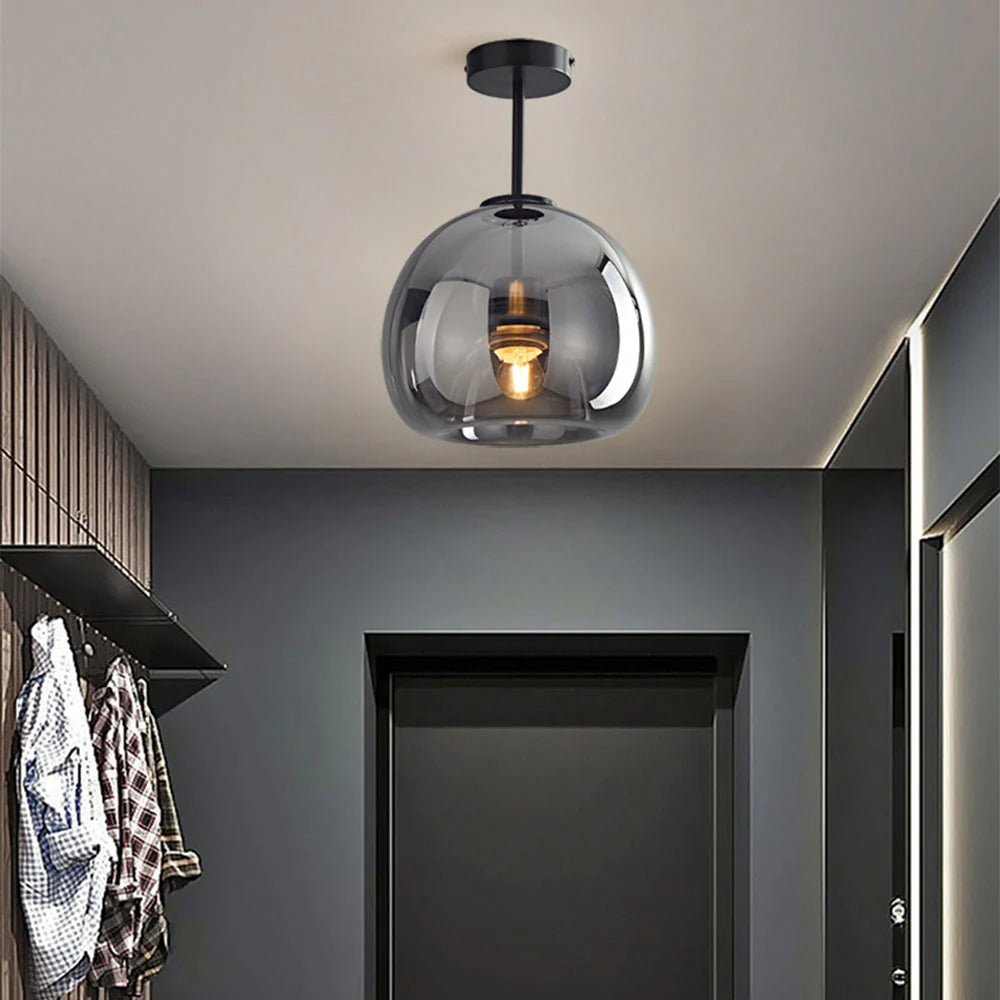 Modern Simple Copper Glass Ceiling Light