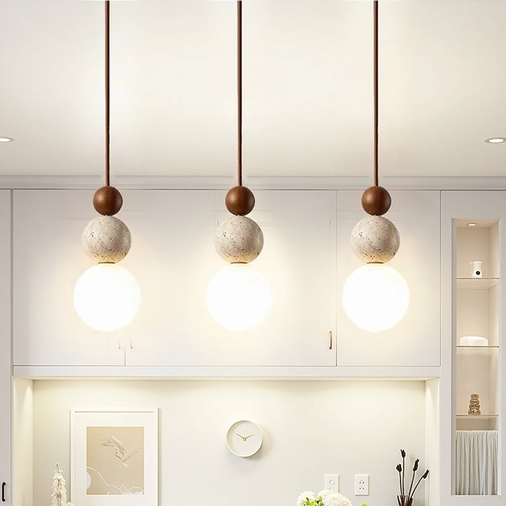 Modern Simple Travertine Pendant Lamp