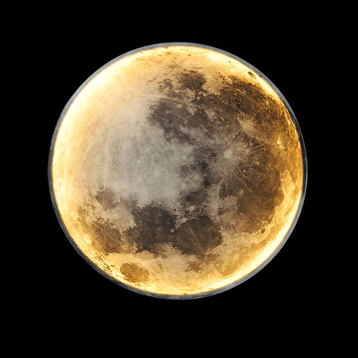 Modern Round Moon Wall Lamp