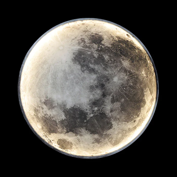 Modern Round Moon Wall Lamp