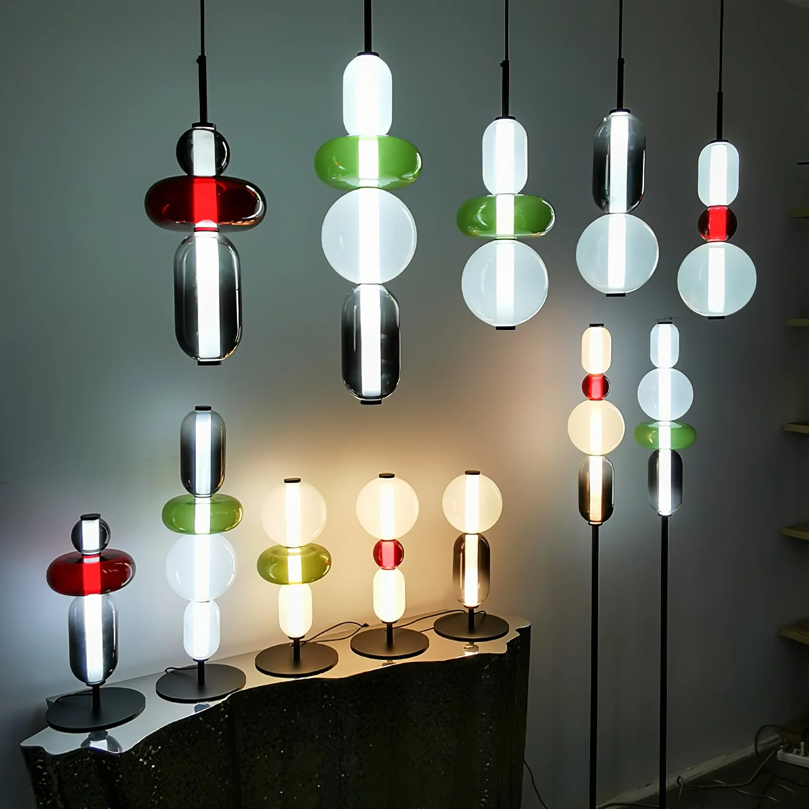 Chic Candied Glass Pendant Light