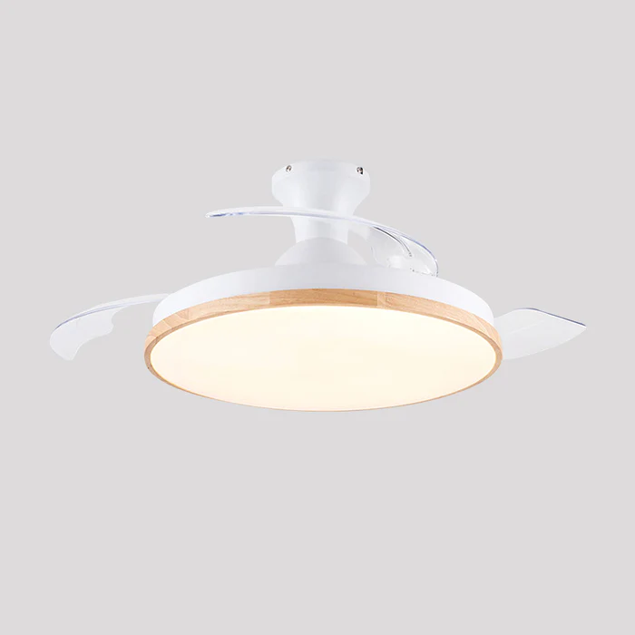 Sleek Flush Mount Ceiling Fan with LED Light