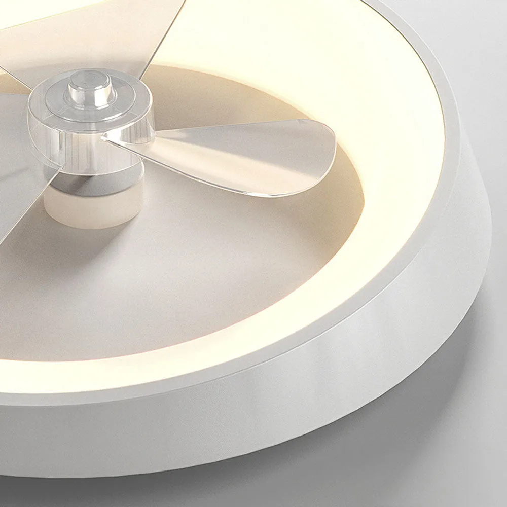 Modern Minimalism White Ceiling Fan With Light