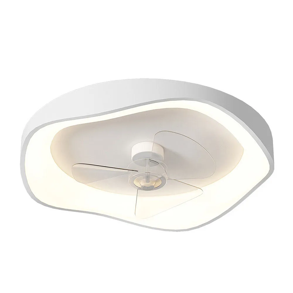 Modern Minimalism White Ceiling Fan With Light