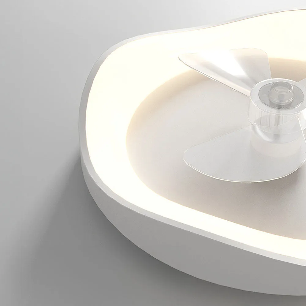 Modern Minimalism White Ceiling Fan With Light
