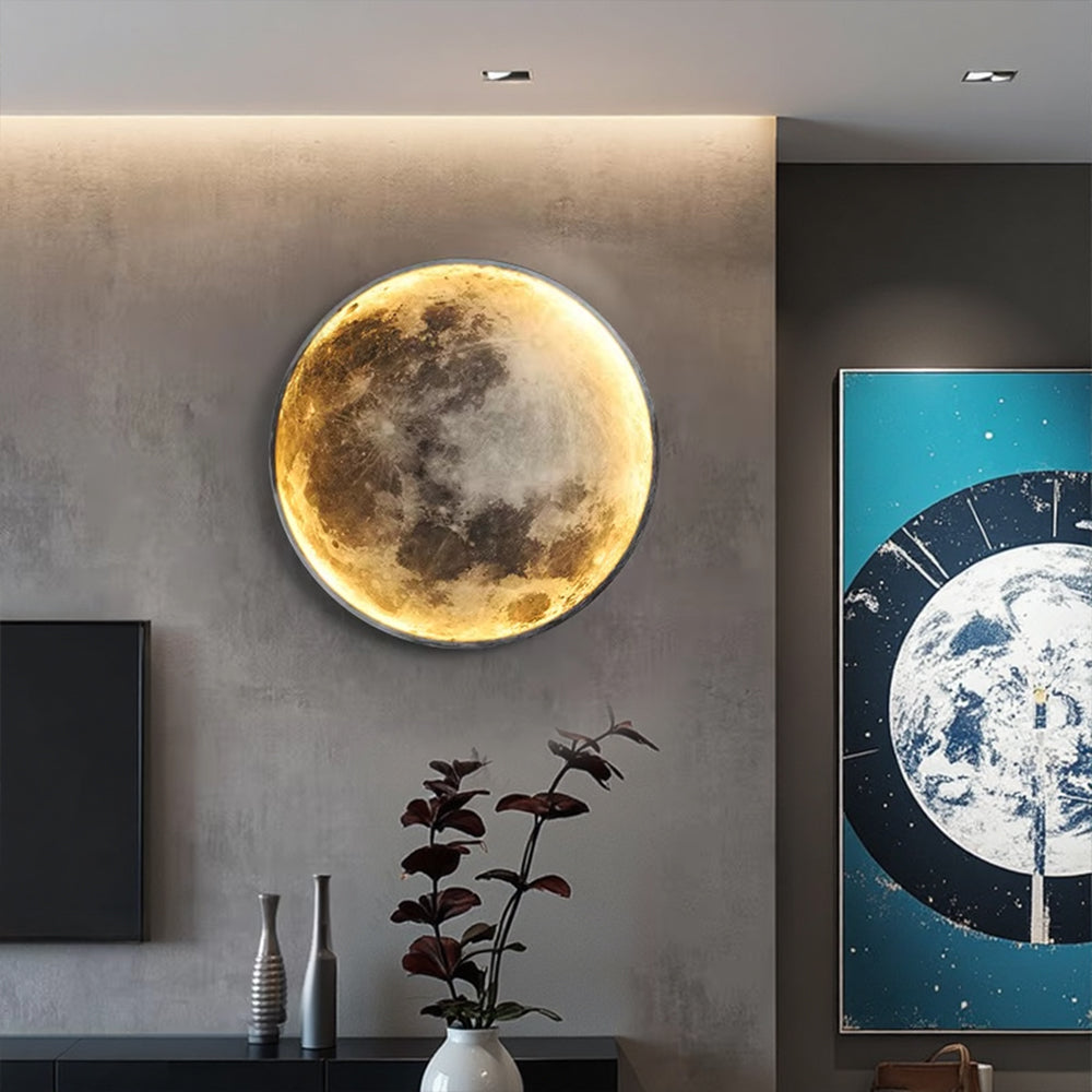 Modern Round Moon Wall Lamp
