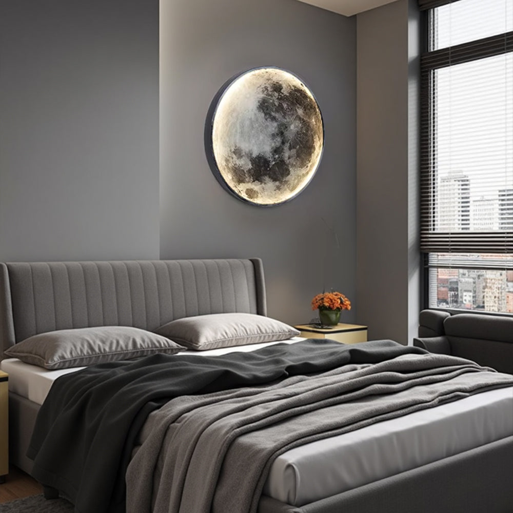 Modern Round Moon Wall Lamp