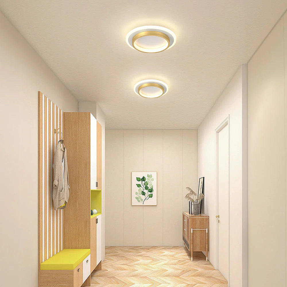 Modern Round Ring Metal Acrylic Ceiling Light