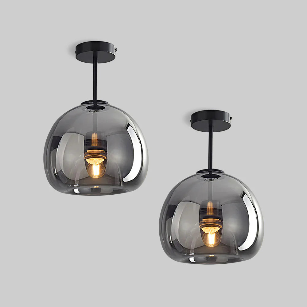 Modern Simple Copper Glass Ceiling Light